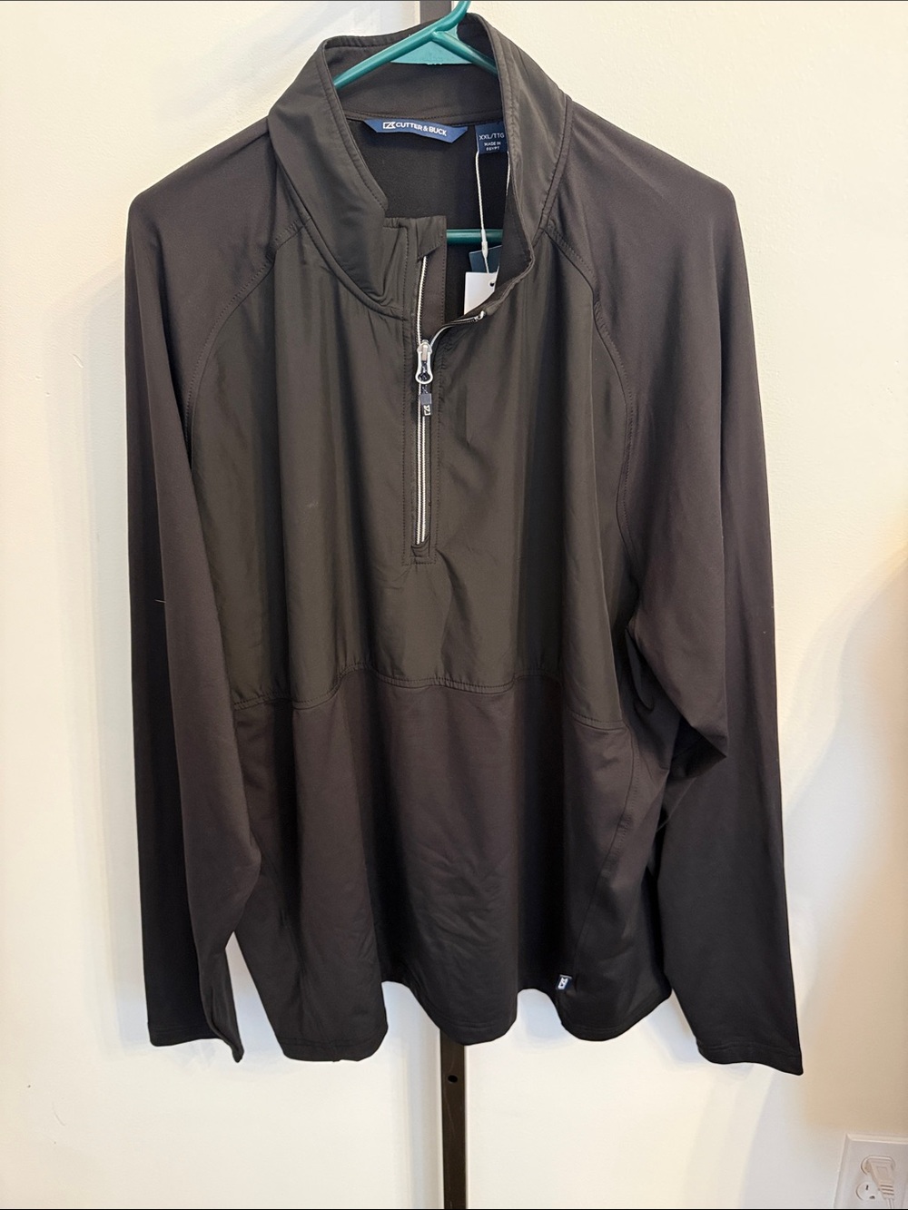 Cutter & Buck Men’s New Black Half-Zip Performance Pullover XXL